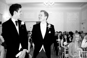 groom and best man before ceremony